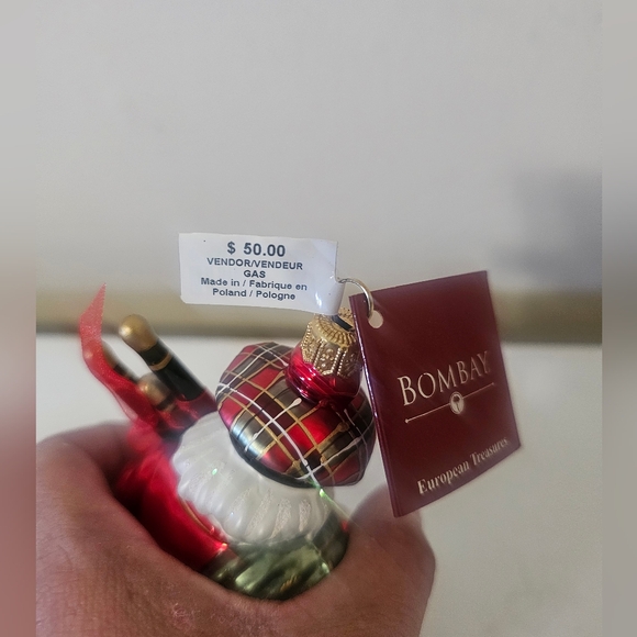 Bombay Holiday European Treasures Blown Glass Santa NWT - Picture 7 of 7